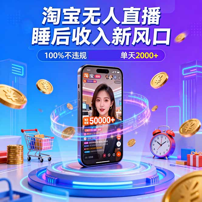淘宝无人直播，不违规不封号，直播100小时卖了5万，年底旺季！