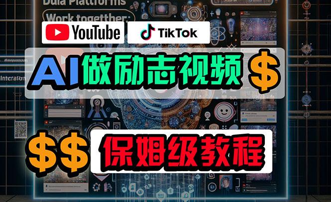 利用AI制作励志视频，在YouTube和TikTok赚钱，小白可做(附工具
