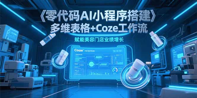 零代码AI小程序搭建，多维表格+Coze工作流，赋能美容门店业绩增长